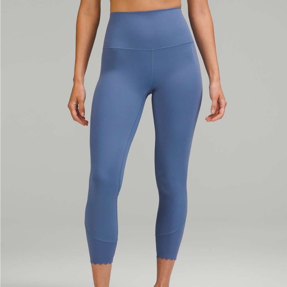 Lululemon Align Scalloped Hem High Rise Leggings 23” Water drop sz 4 - Picture 1 of 6